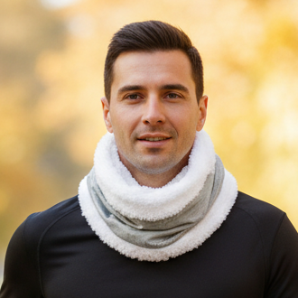 BUFF INVIERNO - PLUMAS GRIS